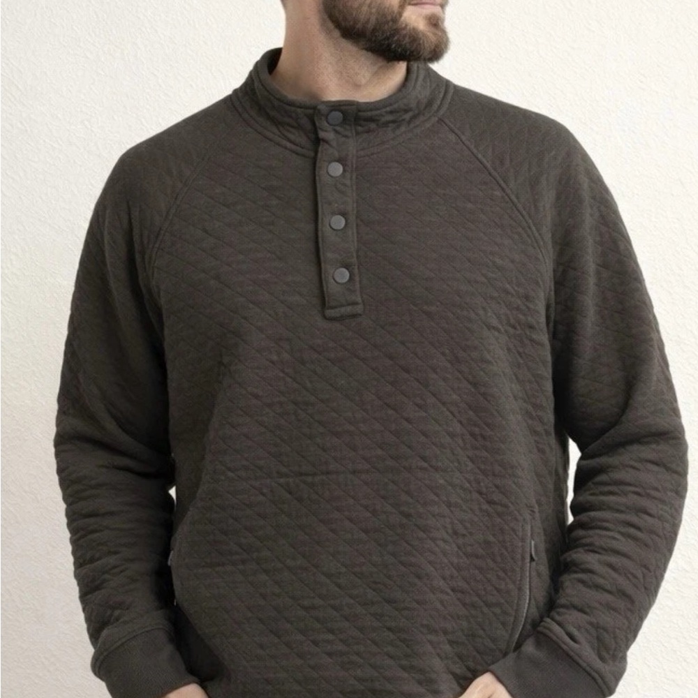 Quilted Brown Pullover‎ Sweater